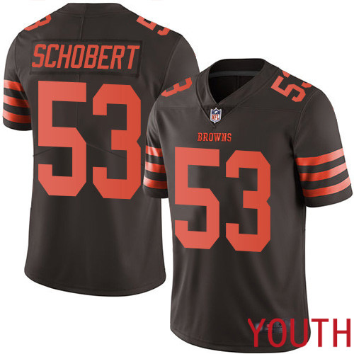 Cleveland Browns Joe Schobert Youth Brown Limited Jersey #53 NFL Football Rush Vapor Untouchable